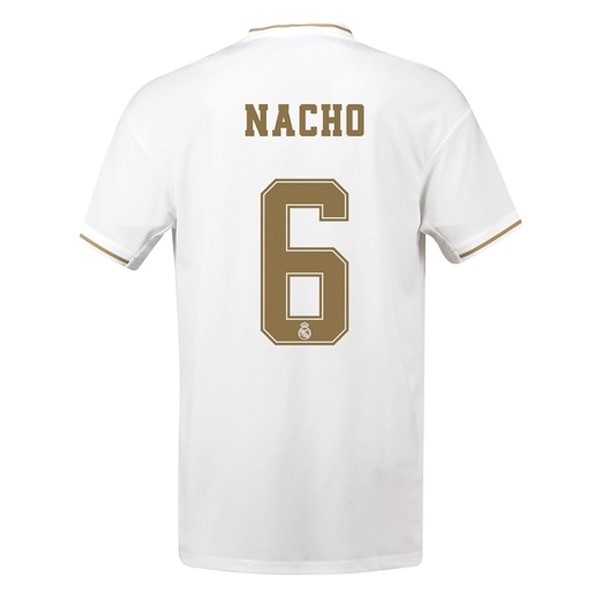 Camiseta Real Madrid NO.6 Nacho Replica Primera Ropa 2019/20 Blanco